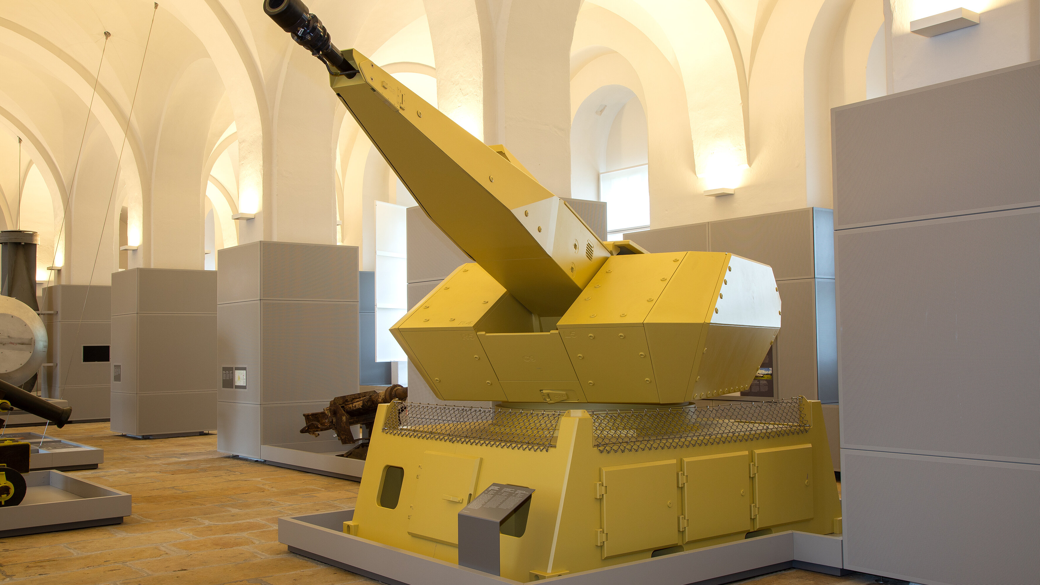 Zu sehen ist auf diesem Bild ein Geschützturm eines sogenannten MANTIS. 