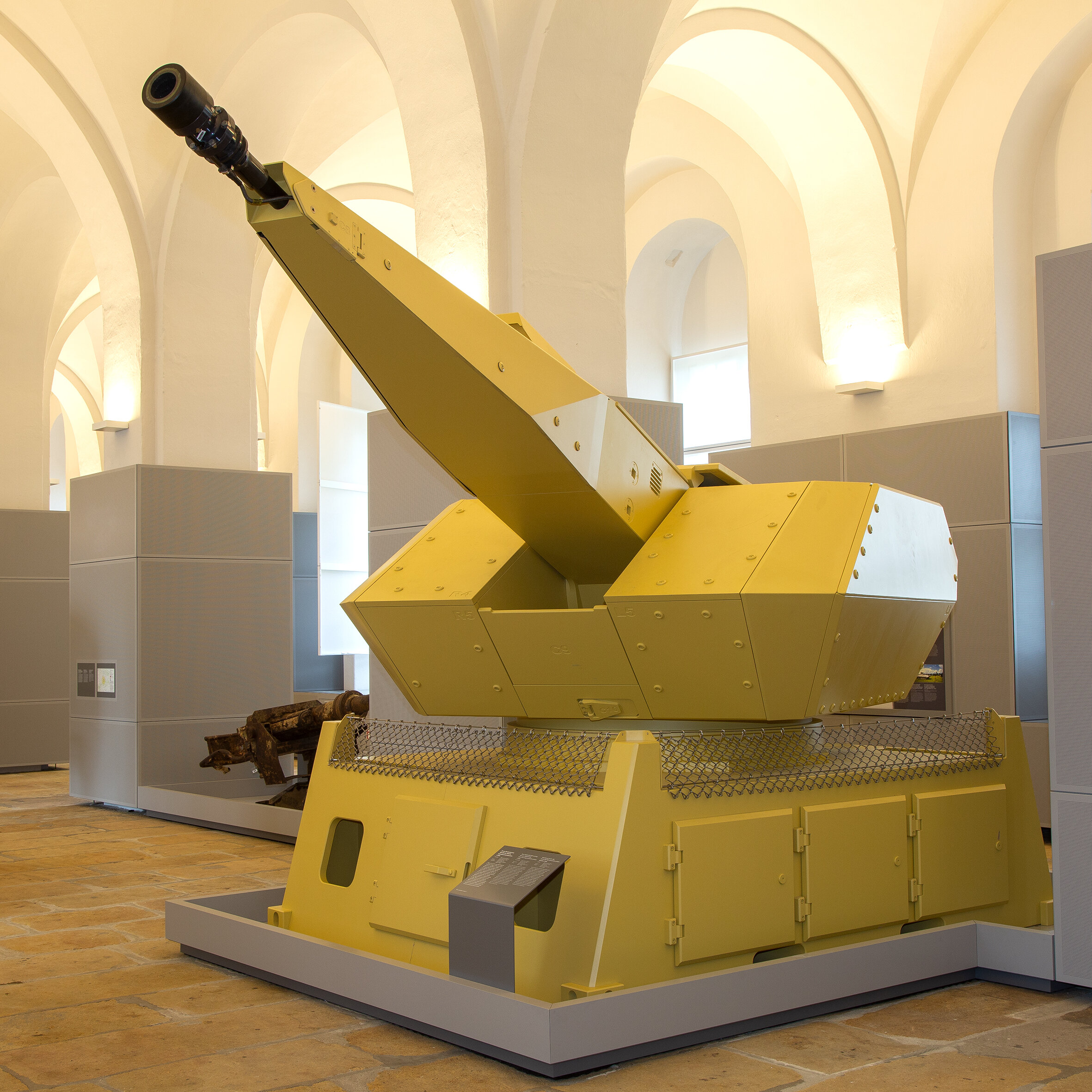 Zu sehen ist auf diesem Bild ein Geschützturm eines sogenannten MANTIS. 